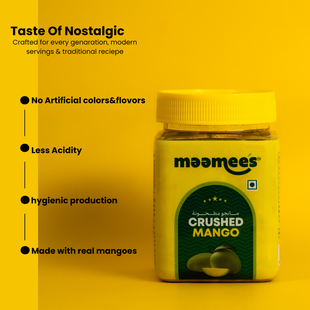 Maamees crushed mango image with key features